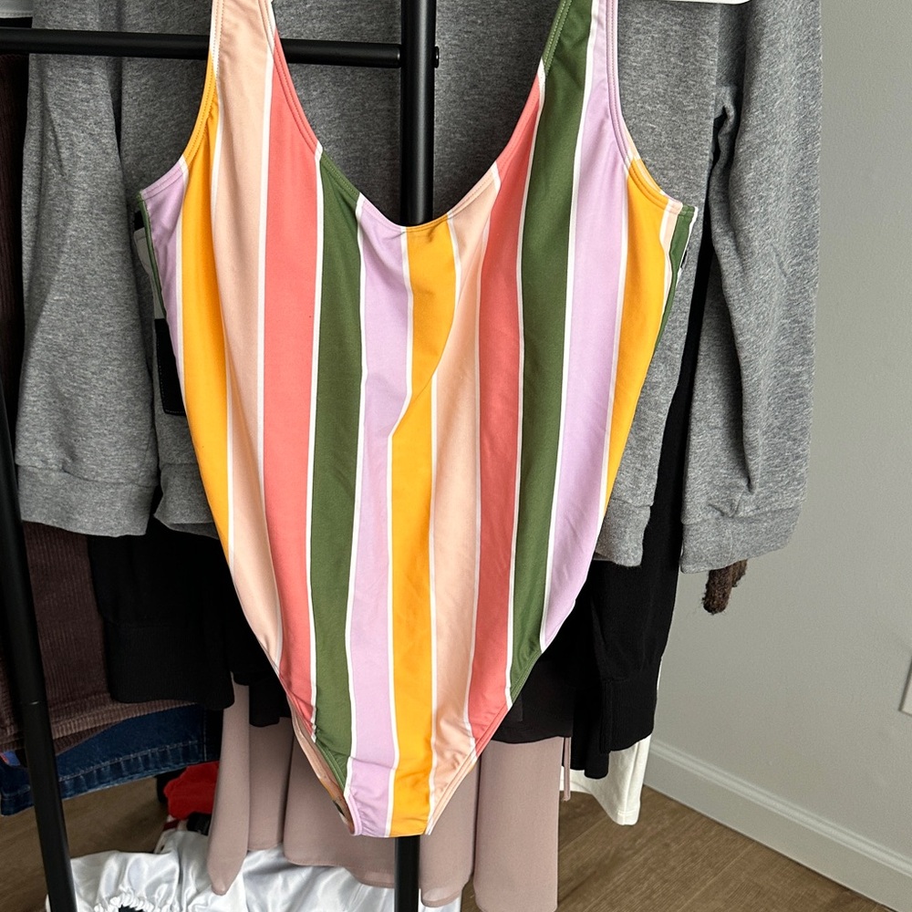 Hollister Multicolor Striped One Piece Swimsuit